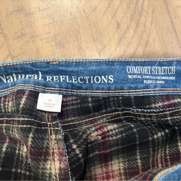 Classic Blue Women's Jeans flannel line size 10 by natural reflections - Picture 3 of 11